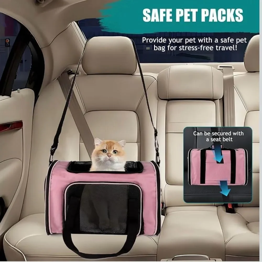 Top tasta Dog Cat Carrier Pet Carrier Soft Sided Carrier airlines approved